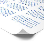 Minimalistisch blauw-witte-weduwenkaart poster (Hoek)