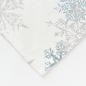 Minimalistisch Blauw Zilver Grijs Winter Wonderlan Fleece Deken (Hoek)