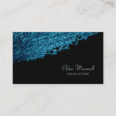 Minimalistisch blauwe verflijn visitekaartje (Voorkant)
