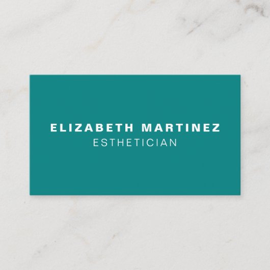 Minimalistisch Blauwgroen modern professioneel Gep Visitekaartje (Voorkant)