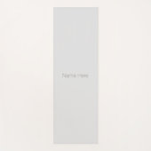 Minimalistisch bleek grijs monogram modern yogamat (Voorkant)