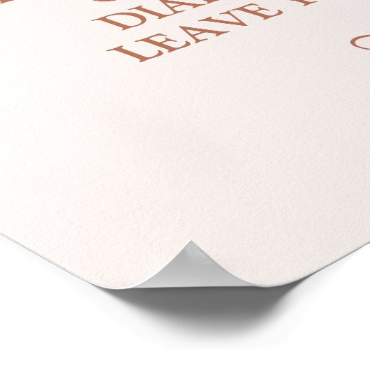 Minimalistisch Bleek roze rokerrokerbord Poster (Hoek)