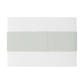 Minimalistisch Bleek Sage Green Uitnodigingen Wikkel (Achterkant Voorbeeld)