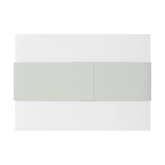 Minimalistisch Bleek Sage Green Uitnodigingen Wikkel (Achterkant Voorbeeld)