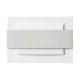 Minimalistisch Bleek Sage Green Uitnodigingen Wikkel