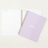 Minimalistisch bleke lavendel maatjaar monogram planner (Display)