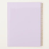 Minimalistisch bleke lavendel maatjaar monogram planner (Achterkant)