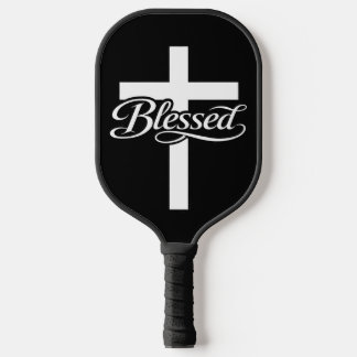 Minimalistisch Blessed Cross Christelijk Geloofson Pickleball Paddle