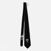 Minimalistisch Blessed Cross Christelijk Gelooofso Stropdas (Achterkant)