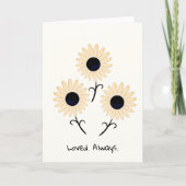 Minimalistisch bloemendesign voor Moederdag Kaart (Voorkant)