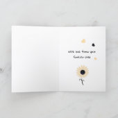 Minimalistisch bloemendesign voor Moederdag Kaart (Binnen)