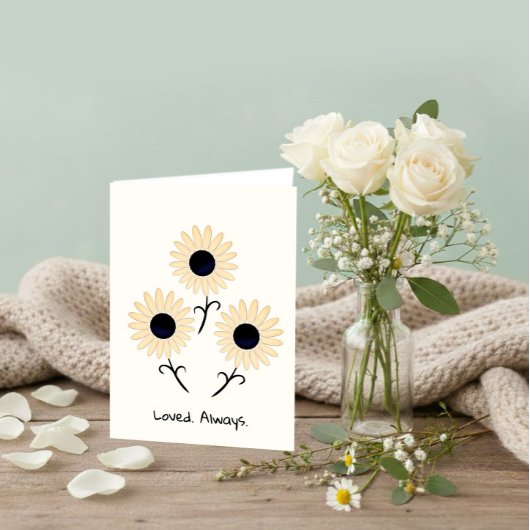 Minimalistisch bloemendesign voor Moederdag Kaart