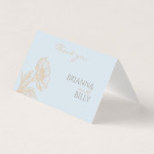 Minimalistisch bloemenhuwelijk bedankje kaart (Voorkant)