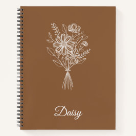 Minimalistisch bloemennotitieboek – Persoonlijke n Notitieboek