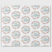 Minimalistisch Bloemenofferfeest Mubarak | eID-cad Cadeaupapier (Vlak)