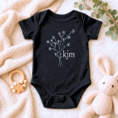 Minimalistisch bloemig monogram romper