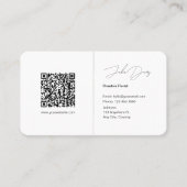 Minimalistisch bloemig Visitekaartje (Voorkant)