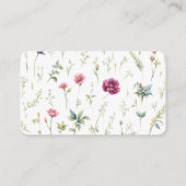 Minimalistisch bloemig Visitekaartje (Achterkant)