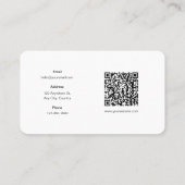 Minimalistisch bloemig Visitekaartje (Achterkant)