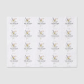 Minimalistisch Bloemist Boetiekhandel Tissuepapier (Voorkant)