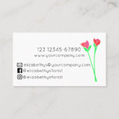 Minimalistisch Bloemist Visitekaartje (Achterkant)