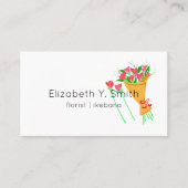 Minimalistisch Bloemist Visitekaartje (Voorkant)