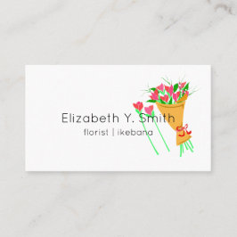 Minimalistisch Bloemist Visitekaartje