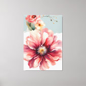 Minimalistisch bloemontwerp canvas afdruk (Voorkant)