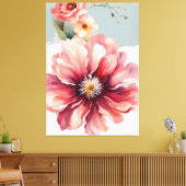 Minimalistisch bloemontwerp canvas afdruk (Insitu (Woonkamer))