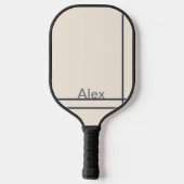 Minimalistisch bloemontwerp met aangepaste naam pickleball paddle (Achterkant)