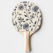 Minimalistisch bloemontwerp met aangepaste naam tafeltennisbatje (Voorkant)