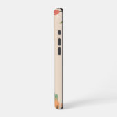 Minimalistisch bloempatroon achtergrond iPhone hoesje (Linkerkant)