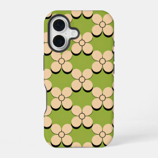 Minimalistisch bloempatroon - Crème bloemblaadjes iPhone 16 Hoesje