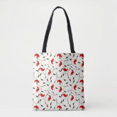 Minimalistisch bloempatroon  natuur tote bag (Voorkant)