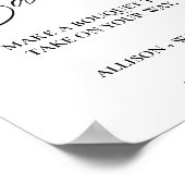 Minimalistisch Bloemstaafteken vrijgezellenfeest Poster (Hoek)