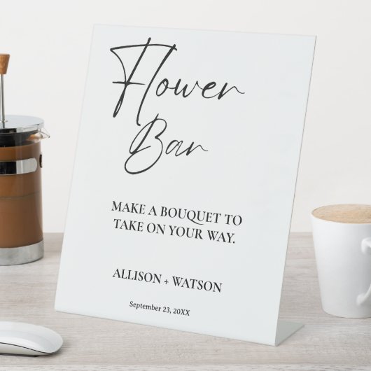 Minimalistisch Bloemstaafteken vrijgezellenfeest Reclamebord Met Voetstuk (Insitu)