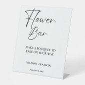 Minimalistisch Bloemstaafteken vrijgezellenfeest Reclamebord Met Voetstuk (Voorkant)