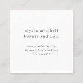 Minimalistisch Bloom | Roze Waterverf Floral Vierkante Visitekaartje (Achterkant)