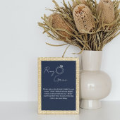 Minimalistisch blu navy ring spel niet zeggen brui poster