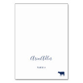 minimalistisch | Blue Beef Meal Option Place Cards Kaart (Voorkant)