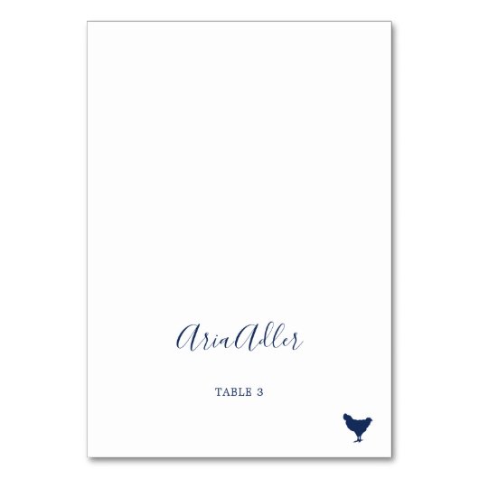 minimalistisch | Blue Chicken Meal Option Plaatska Kaart (Voorkant)