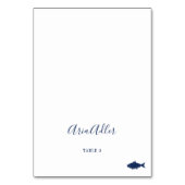 minimalistisch | Blue Fish Meal Option Place Cards Kaart (Voorkant)