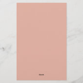 Minimalistisch Blush Pink 2 Border Monogram Briefpapier (Achterkant)
