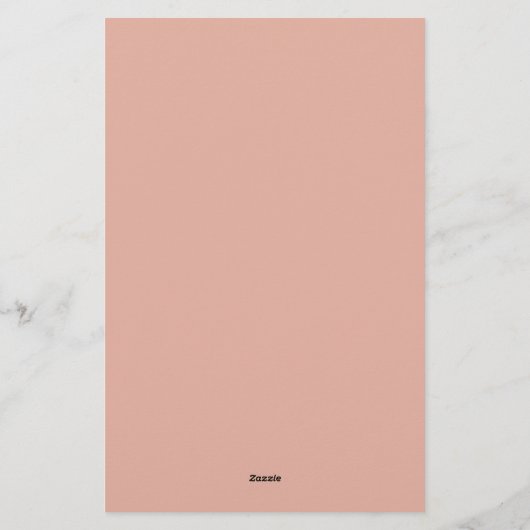 Minimalistisch Blush Pink 2 Border Monogram Briefpapier (Achterkant)