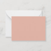 Minimalistisch Blush Pink 2 Border Monogram Notitiekaartje (Achterkant)