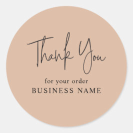 Minimalistisch Blush Pink Business Hartelijk dank  Ronde Sticker