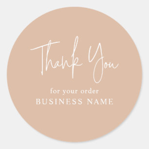 Minimalistisch Blush Pink Business Hartelijk dank Ronde Sticker