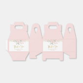Minimalistisch Blush Roze Bloemen Baby shower Bedankdoosjes (Uitgevouwen)