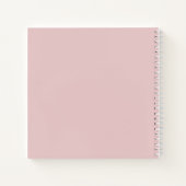 Minimalistisch Blush Roze Handgeschreven Naam Rece Notitieboek (Achterkant)