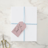 Minimalistisch Blush Roze Handgeschreven Script Da Cadeaulabel (Met Touw)